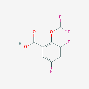 molecular formula C8H4F4O3 B13077089 2-(Difluoromethoxy)-3,5-difluorobenzoic acid 