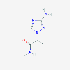 molecular formula C6H11N5O B13077094 2-(3-amino-1H-1,2,4-triazol-1-yl)-N-methylpropanamide 