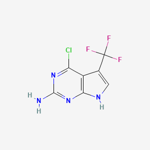 4-chloro-5-(trifluoromethyl)-7H-pyrrolo[2,3-d]pyrimidin-2-amine