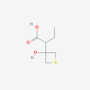 2-(3-Hydroxythietan-3-yl)butanoic acid