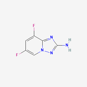 molecular formula C6H4F2N4 B13077108 6,8-Difluoro-[1,2,4]triazolo[1,5-a]pyridin-2-amine 