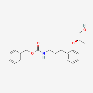 molecular formula C20H25NO4 B13077114 (R)-Benzyl (3-(2-((1-hydroxypropan-2-yl)oxy)phenyl)propyl)carbamate CAS No. 874336-15-9