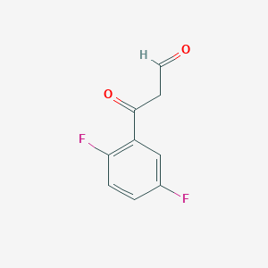 molecular formula C9H6F2O2 B13077130 3-(2,5-Difluorophenyl)-3-oxopropanal 