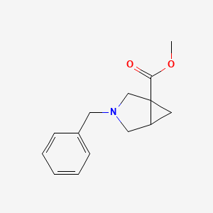 molecular formula C14H17NO2 B13077144 Methyl3-benzyl-3-azabicyclo[3.1.0]hexane-1-carboxylate 