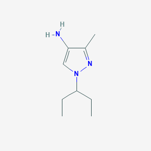 3-methyl-1-(pentan-3-yl)-1H-pyrazol-4-amine