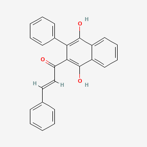 1-(1,4-Dihydroxy-3-phenylnaphthalen-2-yl)-3-phenylprop-2-en-1-one