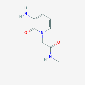 molecular formula C9H13N3O2 B13077184 2-(3-Amino-2-oxo-1,2-dihydropyridin-1-YL)-N-ethylacetamide 