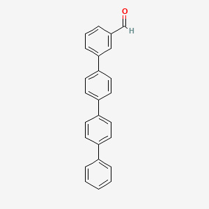 molecular formula C25H18O B13077188 3-[4-(4-phenylphenyl)phenyl]benzaldehyde 