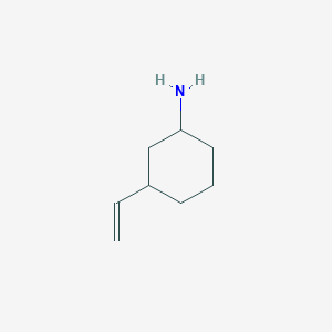 molecular formula C8H15N B13077262 3-Ethenylcyclohexan-1-amine 