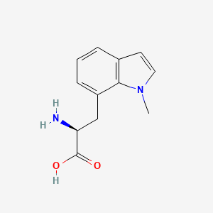 molecular formula C12H14N2O2 B13077326 (2S)-2-Amino-3-(1-methyl-1H-indol-7-yl)propanoicacid 