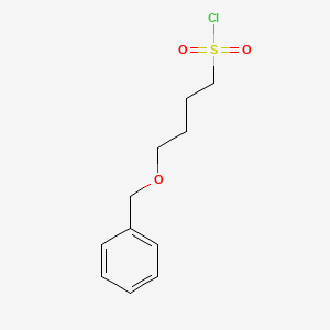 molecular formula C11H15ClO3S B13077340 4-(Benzyloxy)butane-1-sulfonyl chloride 