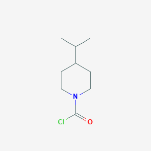 molecular formula C9H16ClNO B13077370 4-(Propan-2-yl)piperidine-1-carbonyl chloride 