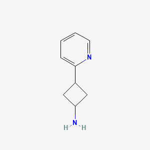 molecular formula C9H12N2 B13077379 3-(Pyridin-2-YL)cyclobutan-1-amine 