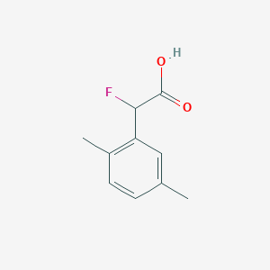 molecular formula C10H11FO2 B13077400 2-(2,5-Dimethylphenyl)-2-fluoroacetic acid 