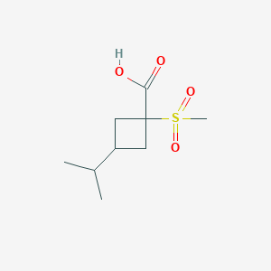 1-Methanesulfonyl-3-(propan-2-yl)cyclobutane-1-carboxylic acid