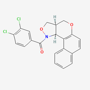 (13S,17R)-16-(3,4-dichlorobenzoyl)-11,15-dioxa-16-azatetracyclo[8.7.0.0^{2,7}.0^{13,17}]heptadeca-1(10),2(7),3,5,8-pentaene