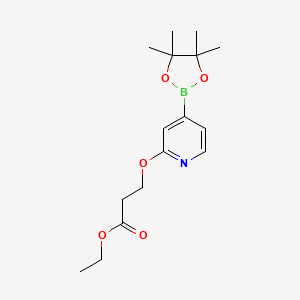 Ethyl 3-((4-(4,4,5,5-tetramethyl-1,3,2-dioxaborolan-2-yl)pyridin-2-yl)oxy)propanoate