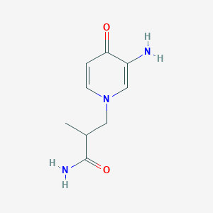 3-(3-Amino-4-oxo-1,4-dihydropyridin-1-yl)-2-methylpropanamide