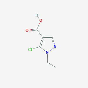 molecular formula C6H7ClN2O2 B13077563 5-chloro-1-ethyl-1H-pyrazole-4-carboxylic acid 