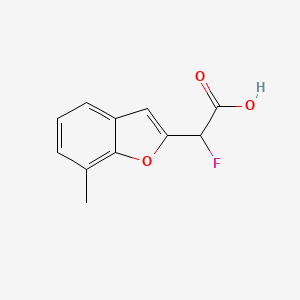 2-Fluoro-2-(7-methyl-1-benzofuran-2-yl)acetic acid