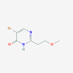 molecular formula C7H9BrN2O2 B13077577 5-Bromo-2-(2-methoxyethyl)-3,4-dihydropyrimidin-4-one 