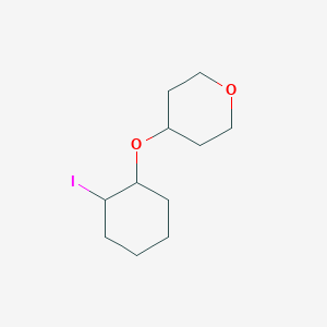 molecular formula C11H19IO2 B13077638 4-[(2-Iodocyclohexyl)oxy]oxane 