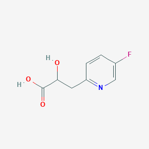 molecular formula C8H8FNO3 B13077716 3-(5-Fluoropyridin-2-yl)-2-hydroxypropanoic acid 