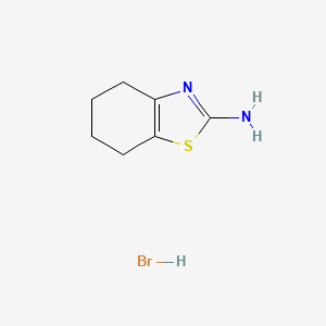 molecular formula C7H11BrN2S B13077719 4,5,6,7-Tetrahydro-1,3-benzothiazol-2-amine hydrobromide 