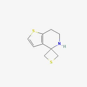 molecular formula C9H11NS2 B13077751 6,7-Dihydro-5H-spiro[thieno[3,2-c]pyridine-4,3'-thietane] 