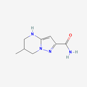 molecular formula C8H12N4O B13077757 6-Methyl-4H,5H,6H,7H-pyrazolo[1,5-a]pyrimidine-2-carboxamide 