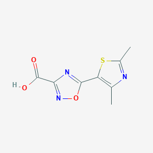 molecular formula C8H7N3O3S B13077758 5-(Dimethyl-1,3-thiazol-5-yl)-1,2,4-oxadiazole-3-carboxylic acid 