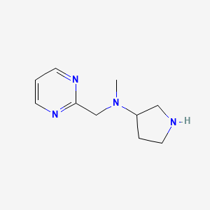 molecular formula C10H16N4 B13077770 N-methyl-N-(pyrimidin-2-ylmethyl)pyrrolidin-3-amine 