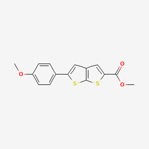 molecular formula C15H12O3S2 B13077808 Methyl 5-(4-methoxyphenyl)thieno[2,3-b]thiophene-2-carboxylate 