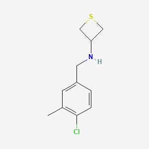 N-[(4-Chloro-3-methylphenyl)methyl]thietan-3-amine