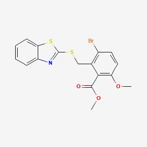 Methyl 2-((benzo[d]thiazol-2-ylthio)methyl)-3-bromo-6-methoxybenzoate