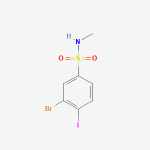 3-Bromo-4-iodo-N-methylbenzene-1-sulfonamide