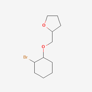 molecular formula C11H19BrO2 B13077873 2-([(2-Bromocyclohexyl)oxy]methyl)oxolane 