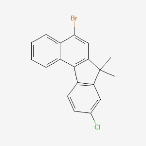 molecular formula C19H14BrCl B13077887 5-Bromo-9-chloro-7,7-dimethyl-7H-benzo[c]fluorene 