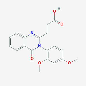 molecular formula C19H18N2O5 B13077908 3-[3-(2,4-Dimethoxy-phenyl)-4-oxo-3,4-dihydro-quinazolin-2-yl]-propionic acid 