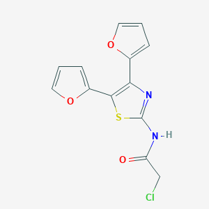 N-[bis(furan-2-yl)-1,3-thiazol-2-yl]-2-chloroacetamide