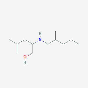 molecular formula C12H27NO B13077921 4-Methyl-2-[(2-methylpentyl)amino]pentan-1-ol 