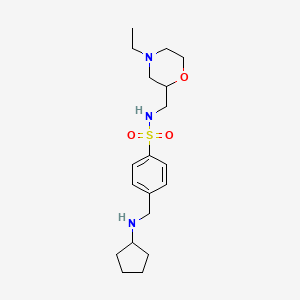 4-((Cyclopentylamino)methyl)-N-((4-ethylmorpholin-2-yl)methyl)benzenesulfonamide