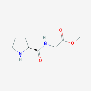 molecular formula C8H14N2O3 B13077969 (R)-Methylprolylglycinate 