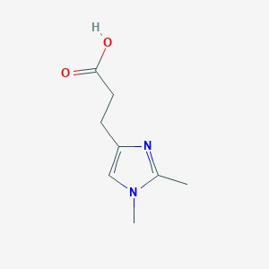 molecular formula C8H12N2O2 B13078024 3-(1,2-Dimethyl-1H-imidazol-4-YL)propanoic acid 