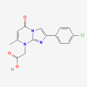 2-(4-Chlorophenyl)-7-methyl-5-oxo-5H-imidazo[1,2-A]pyrimidine-8-acetic acid