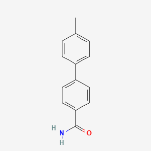 molecular formula C14H13NO B13078085 4'-Methyl-[1,1'-biphenyl]-4-carboxamide 