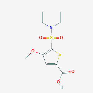 molecular formula C10H15NO5S2 B13078093 5-(Diethylsulfamoyl)-4-methoxythiophene-2-carboxylic acid 