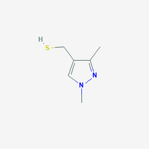 molecular formula C6H10N2S B13078095 (1,3-dimethyl-1H-pyrazol-4-yl)methanethiol 