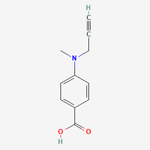 molecular formula C11H11NO2 B13078100 4-[Methyl(prop-2-yn-1-yl)amino]benzoic acid 