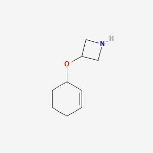 molecular formula C9H15NO B13078123 3-(Cyclohex-2-en-1-yloxy)azetidine 